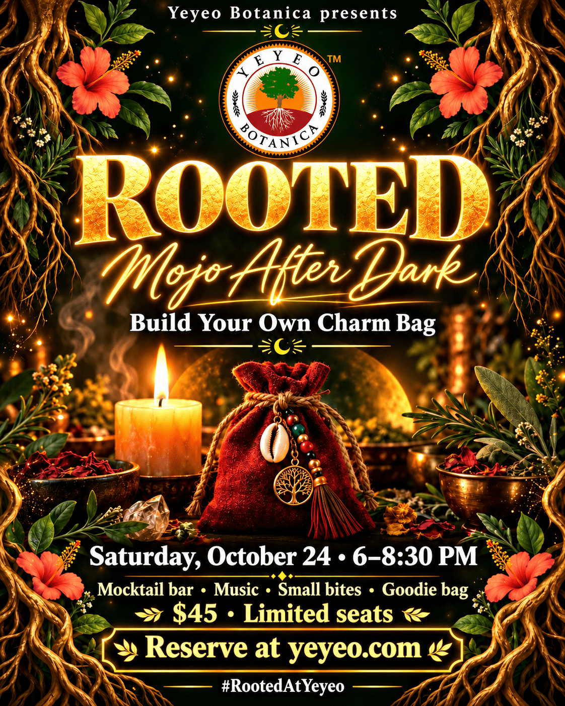 Rooted: Mojo After Dark-Sat Oct 24th 2026 - Yeyeo Botanica