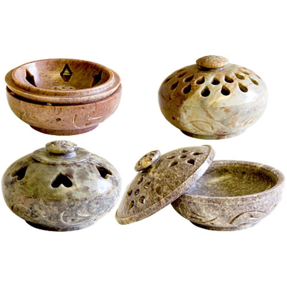 Soapstone Burner Box Round