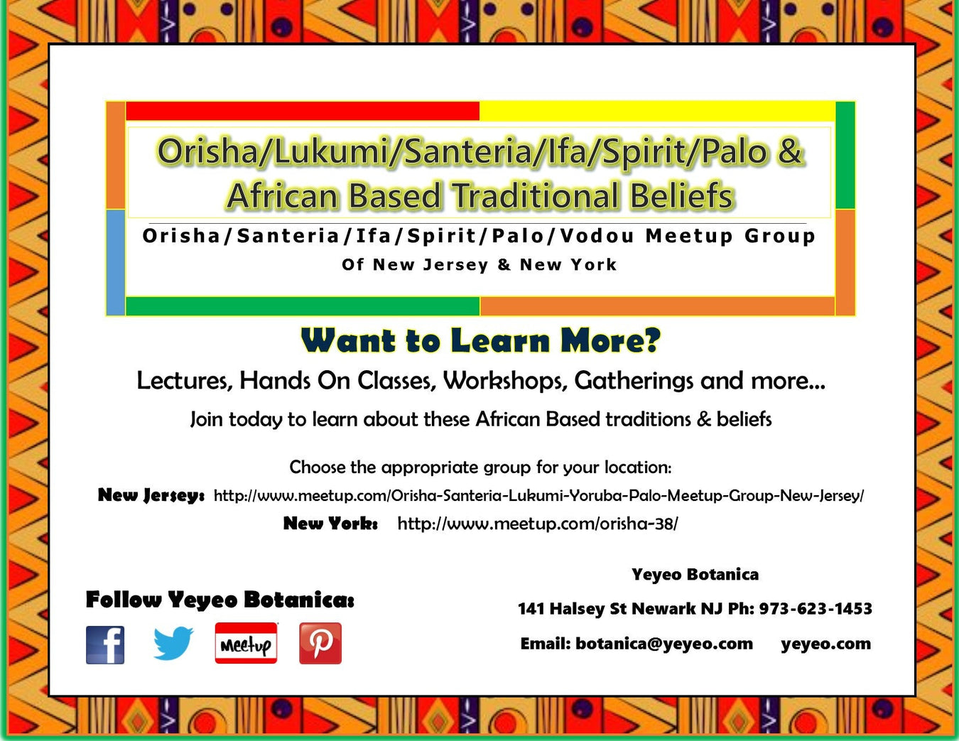 Workshops, Events & Classes