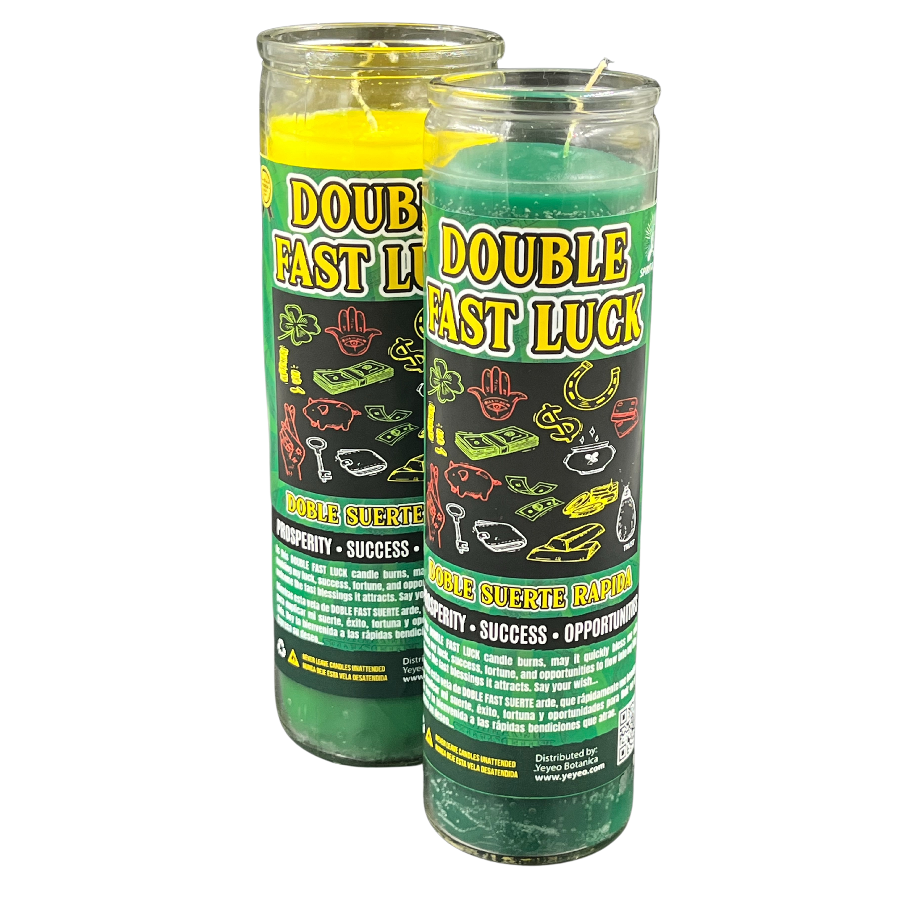 Double Fast Luck Candle | Spiritual Candles | Spirit & You – Yeyeo Botanica