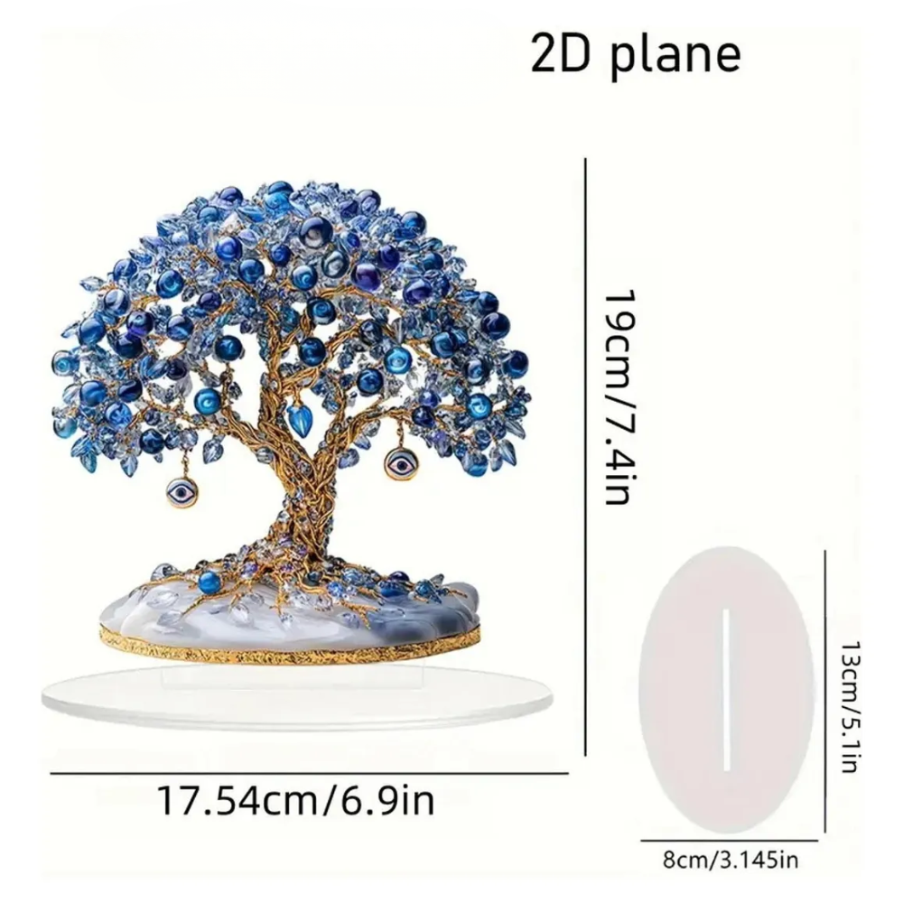 Tree of Life Evil Eye Flat Figurine