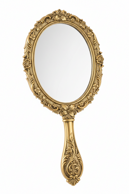 Handheld Mirror Gold