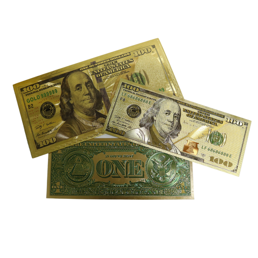 Gold Dollar Bills Ancestor Money