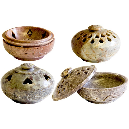 Soapstone Burner Box Round