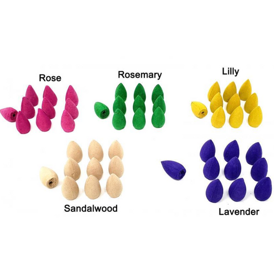 Backflow Incense Cone Assorted- 5 pack